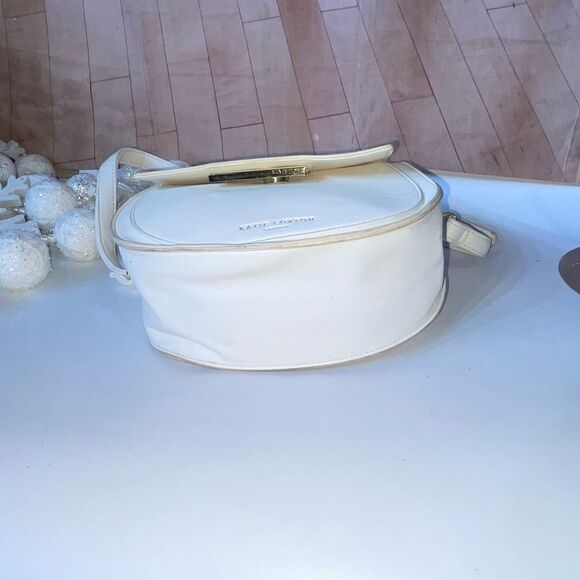 Katie Loxton London Leather Crossbody White Small - Picture 7 of 13